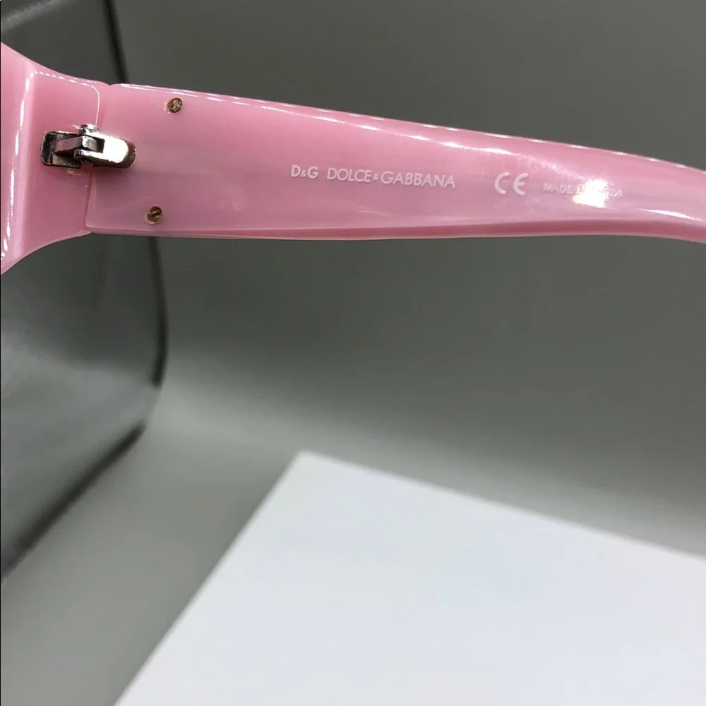 D&G Dolce Logo Gabbana Pink White Sunglasses 3009 white pink  64-14-120 designer - Picture 5 of 8